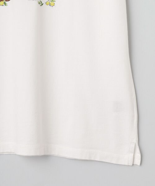 Mademoiselle NON NON / マドモアゼルノンノン Tシャツ | コンパクトヤーンエアロシフォン加工 レモンベアプリントTシャツ | 詳細3