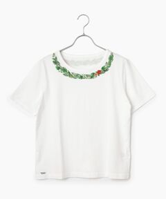 Mademoiselle NON NON / マドモアゼルノンノン Tシャツ | コンパクトヤーンエアロシフォン加工 ハーフレイプリントTシャツ