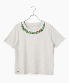 Mademoiselle NON NON / マドモアゼルノンノン Tシャツ | コンパクトヤーンエアロシフォン加工 ハーフレイプリントTシャツ