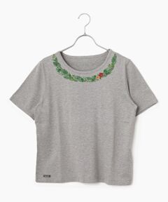 Mademoiselle NON NON / マドモアゼルノンノン Tシャツ | コンパクトヤーンエアロシフォン加工 ハーフレイプリントTシャツ