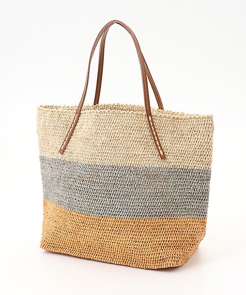 Mademoiselle NON NON / マドモアゼルノンノン かごバック | <SANS ARCIDET>サン アルシデ ラフィアトートバッグ（オレンジ系）