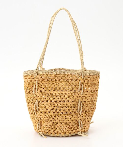 Mademoiselle NON NON / マドモアゼルノンノン かごバック | <SANS ARCIDET>サン アルシデ 透かし編みラフィアトートバッグ | 詳細1