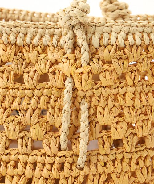 Mademoiselle NON NON / マドモアゼルノンノン かごバック | <SANS ARCIDET>サン アルシデ 透かし編みラフィアトートバッグ | 詳細6