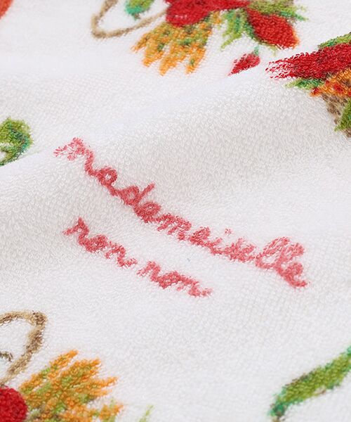 Mademoiselle NON NON / マドモアゼルノンノン タオル | ベジタブルバスケットプリント フェイスタオル | 詳細4