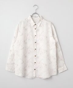 Mademoiselle NON NON / マドモアゼルノンノン シャツ・ブラウス | フレンチリネン リリー刺繍シャツ