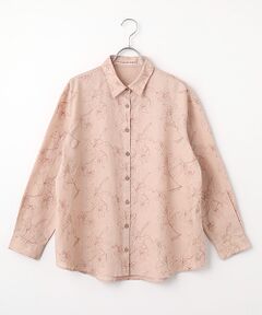 Mademoiselle NON NON / マドモアゼルノンノン シャツ・ブラウス | フレンチリネン リリー刺繍シャツ