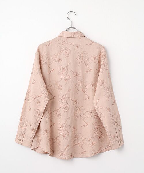 Mademoiselle NON NON / マドモアゼルノンノン シャツ・ブラウス | フレンチリネン リリー刺繍シャツ | 詳細2