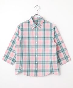 Mademoiselle NON NON / マドモアゼルノンノン シャツ・ブラウス | ローンチェック7分袖シャツ