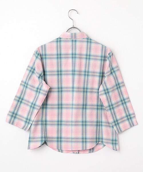 Mademoiselle NON NON / マドモアゼルノンノン シャツ・ブラウス | ローンチェック7分袖シャツ | 詳細1