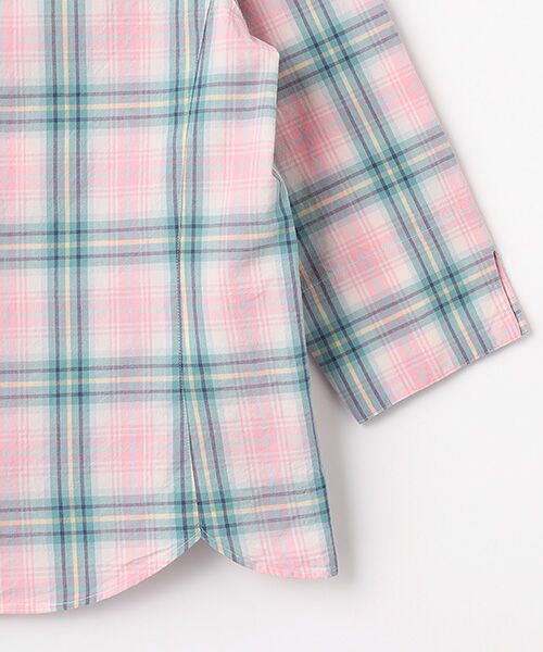 Mademoiselle NON NON / マドモアゼルノンノン シャツ・ブラウス | ローンチェック7分袖シャツ | 詳細3