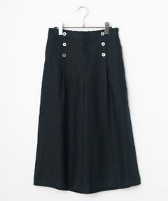 Mademoiselle NON NON / マドモアゼルノンノン ショート・ハーフ・半端丈パンツ | ノルマンディリネン マリン風キュロットパンツ[6分丈]