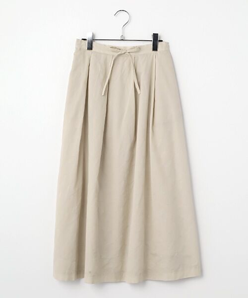 Mademoiselle NON NON / マドモアゼルノンノン ロング・マキシ丈スカート | カラミジャガード タックスカート（ベージュ）