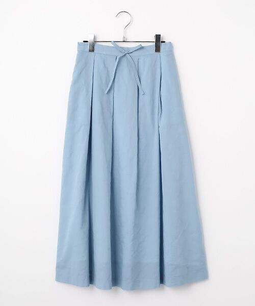 Mademoiselle NON NON / マドモアゼルノンノン ロング・マキシ丈スカート | カラミジャガード タックスカート（ブルー）