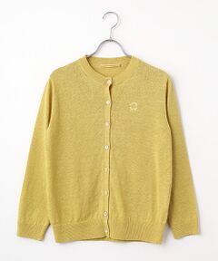 Mademoiselle NON NON / マドモアゼルノンノン カーディガン・ボレロ | ユーロリネンウオッシャブル天竺10G クルーネックカーディガン[9分袖]