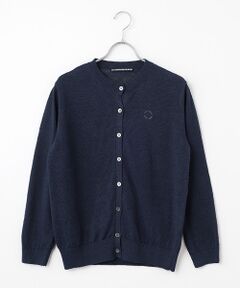 Mademoiselle NON NON / マドモアゼルノンノン カーディガン・ボレロ | ユーロリネンウオッシャブル天竺10G クルーネックカーディガン[9分袖]