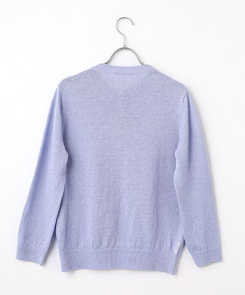 Mademoiselle NON NON / マドモアゼルノンノン カーディガン・ボレロ | ユーロリネンウオッシャブル天竺10G クルーネックカーディガン[9分袖] | 詳細4