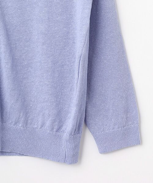 Mademoiselle NON NON / マドモアゼルノンノン カーディガン・ボレロ | ユーロリネンウオッシャブル天竺10G クルーネックカーディガン[9分袖] | 詳細6