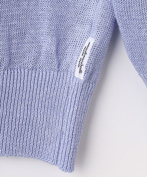 Mademoiselle NON NON / マドモアゼルノンノン カーディガン・ボレロ | ユーロリネンウオッシャブル天竺10G クルーネックカーディガン[9分袖] | 詳細7