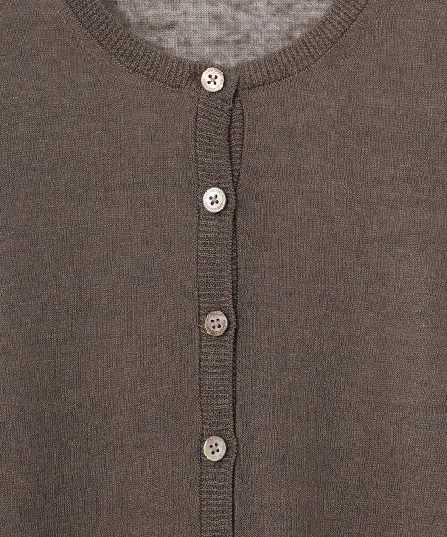 Mademoiselle NON NON / マドモアゼルノンノン カーディガン・ボレロ | リネンクロスウオッシャブルWカバー ロングカーディガン[8分袖] | 詳細2