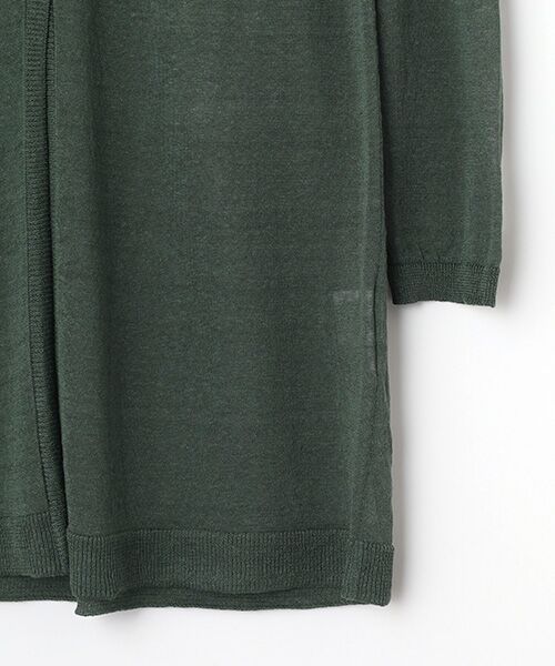 Mademoiselle NON NON / マドモアゼルノンノン カーディガン・ボレロ | リネンクロスウオッシャブルWカバー ロングカーディガン[8分袖] | 詳細5