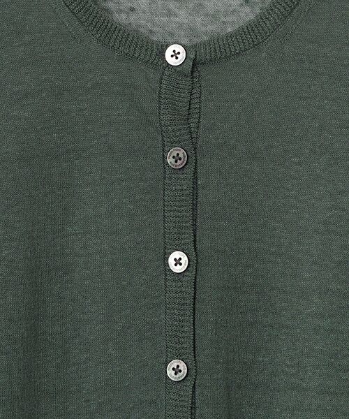 Mademoiselle NON NON / マドモアゼルノンノン カーディガン・ボレロ | リネンクロスウオッシャブルWカバー ロングカーディガン[8分袖] | 詳細6