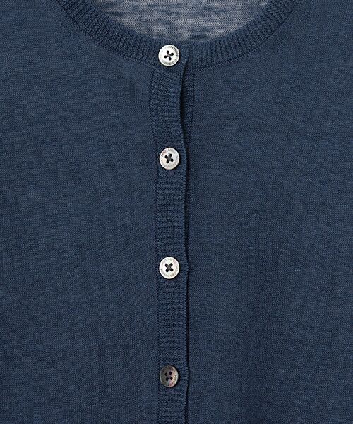 Mademoiselle NON NON / マドモアゼルノンノン カーディガン・ボレロ | リネンクロスウオッシャブルWカバー ロングカーディガン[8分袖] | 詳細7