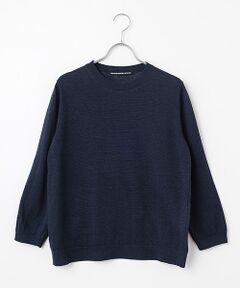 Mademoiselle NON NON / マドモアゼルノンノン ニット・セーター | ユーロリネンウオッシャブル天竺10G クルーネックニット[8分袖]