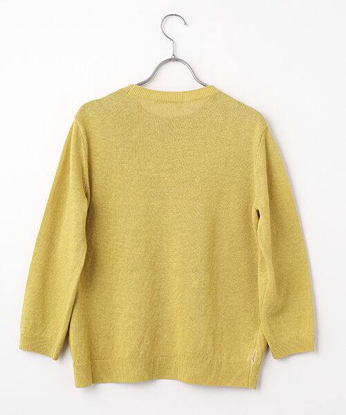 Mademoiselle NON NON / マドモアゼルノンノン ニット・セーター | ユーロリネンウオッシャブル天竺10G クルーネックニット[8分袖] | 詳細2