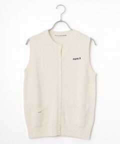 Mademoiselle NON NON / マドモアゼルノンノン ベスト | タスマニアウール天竺 クルーネックベスト