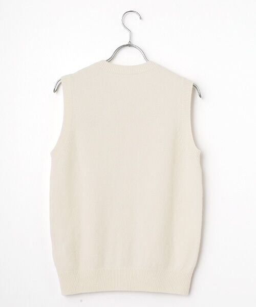 Mademoiselle NON NON / マドモアゼルノンノン ベスト | タスマニアウール天竺 クルーネックベスト | 詳細1
