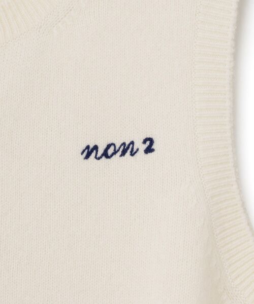 Mademoiselle NON NON / マドモアゼルノンノン ベスト | タスマニアウール天竺 クルーネックベスト | 詳細4
