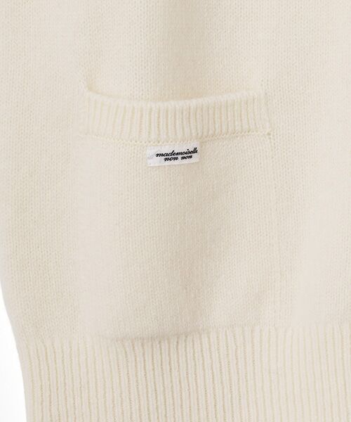 Mademoiselle NON NON / マドモアゼルノンノン ベスト | タスマニアウール天竺 クルーネックベスト | 詳細5