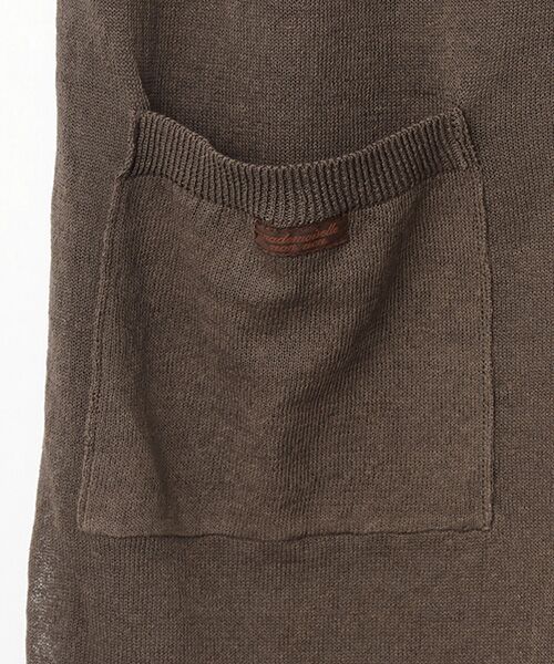 Mademoiselle NON NON / マドモアゼルノンノン ベスト | リネンクロスウオッシャブルWカバー フード付きベスト | 詳細2