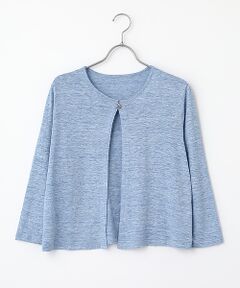 Mademoiselle NON NON / マドモアゼルノンノン カーディガン・ボレロ | ウオッシャブルリネンTOP天竺 カーディガン[8分袖]