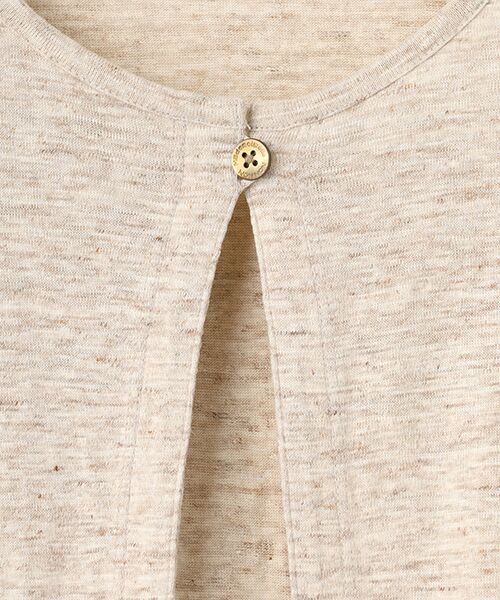 Mademoiselle NON NON / マドモアゼルノンノン カーディガン・ボレロ | ウオッシャブルリネンTOP天竺 カーディガン[8分袖] | 詳細1