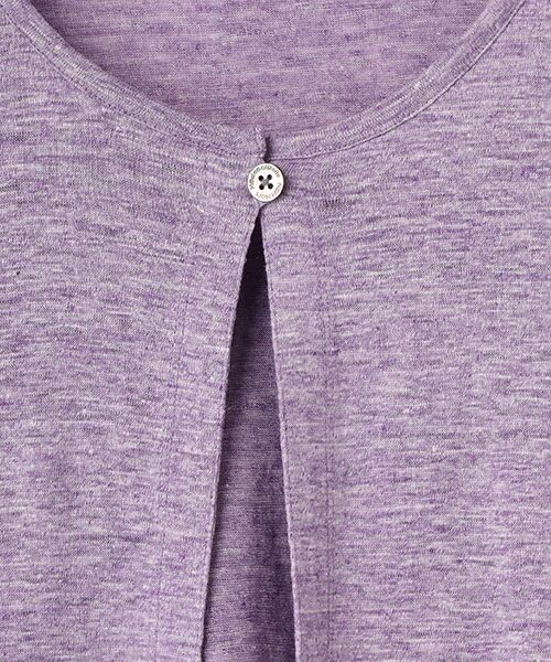 Mademoiselle NON NON / マドモアゼルノンノン カーディガン・ボレロ | ウオッシャブルリネンTOP天竺 カーディガン[8分袖] | 詳細6