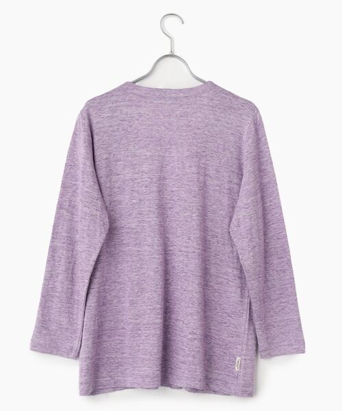 Mademoiselle NON NON / マドモアゼルノンノン カーディガン・ボレロ | ウオッシャブルリネンTOP天竺 Vネックカーディガン | 詳細2