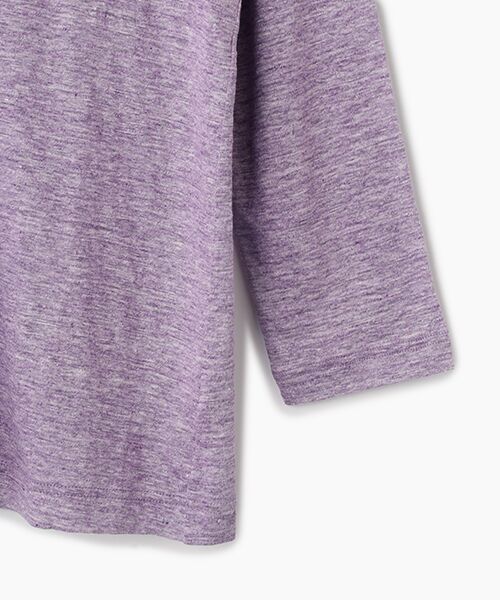 Mademoiselle NON NON / マドモアゼルノンノン カーディガン・ボレロ | ウオッシャブルリネンTOP天竺 Vネックカーディガン | 詳細4