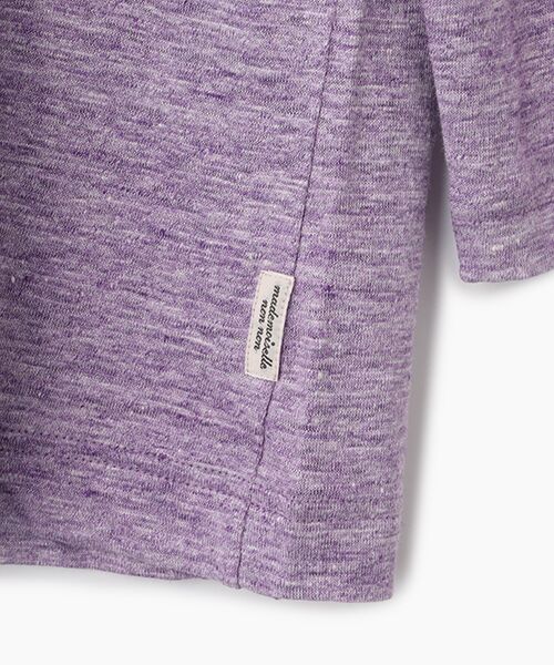 Mademoiselle NON NON / マドモアゼルノンノン カーディガン・ボレロ | ウオッシャブルリネンTOP天竺 Vネックカーディガン | 詳細5