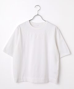 Mademoiselle NON NON / マドモアゼルノンノン Tシャツ | タリイ天竺 モンステラ刺繍Tシャツ