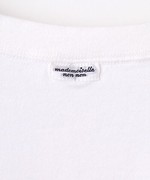 Mademoiselle NON NON / マドモアゼルノンノン Tシャツ | タリイ天竺 モンステラ刺繍Tシャツ | 詳細4