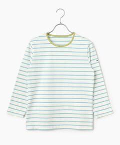 Mademoiselle NON NON / マドモアゼルノンノン Tシャツ | 度詰天竺 ボーダーTシャツ[8分袖]