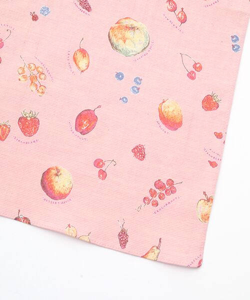 Mademoiselle NON NON / マドモアゼルノンノン ハンカチ | トップボーダー フルーツプリント柄ハンカチ | 詳細2