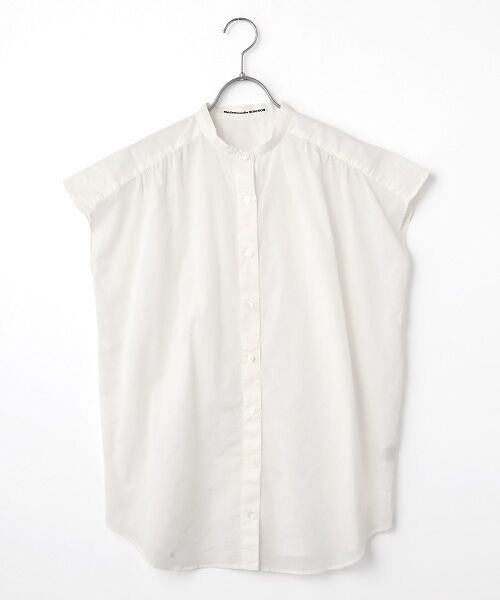 Mademoiselle NON NON / マドモアゼルノンノン シャツ・ブラウス | カラミジャガード フレンチスリーブチュニックブラウス（シロ）