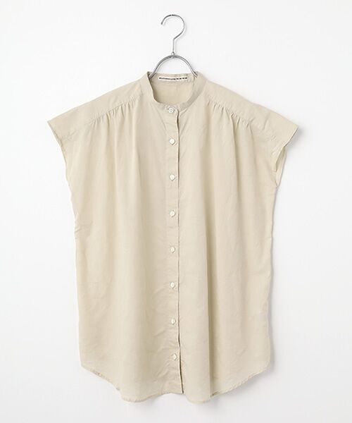 Mademoiselle NON NON / マドモアゼルノンノン シャツ・ブラウス | カラミジャガード フレンチスリーブチュニックブラウス（ベージュ）