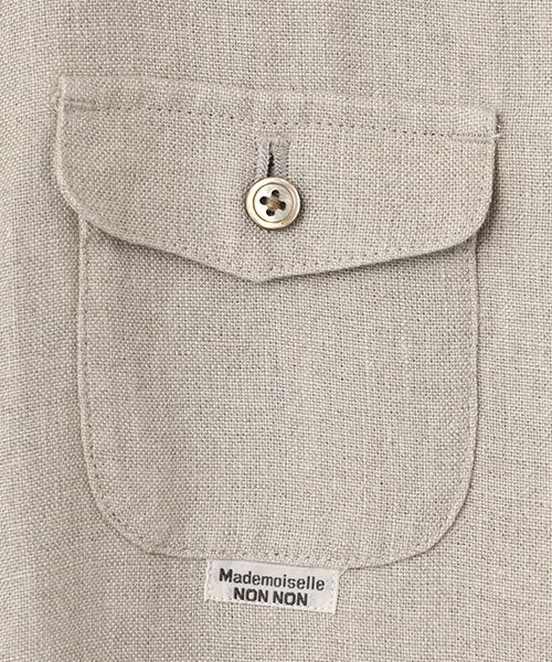 Mademoiselle NON NON / マドモアゼルノンノン サロペット・オールインワン | ノルマンディリネン高密度マットCCオールインワン | 詳細5