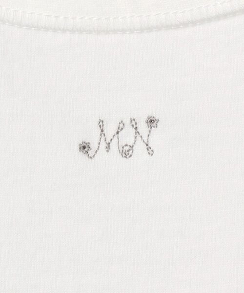 Mademoiselle NON NON / マドモアゼルノンノン Tシャツ | エアーコットン天竺 MN刺繍入りタンクトップ | 詳細1