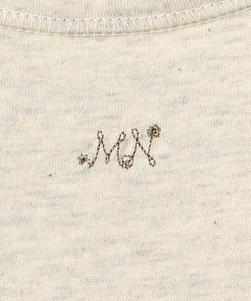 Mademoiselle NON NON / マドモアゼルノンノン Tシャツ | エアーコットン天竺 MN刺繍入りタンクトップ | 詳細2