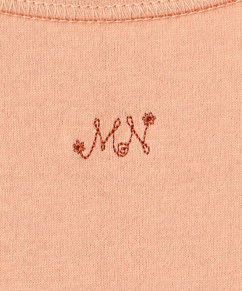 Mademoiselle NON NON / マドモアゼルノンノン Tシャツ | エアーコットン天竺 MN刺繍入りタンクトップ | 詳細7