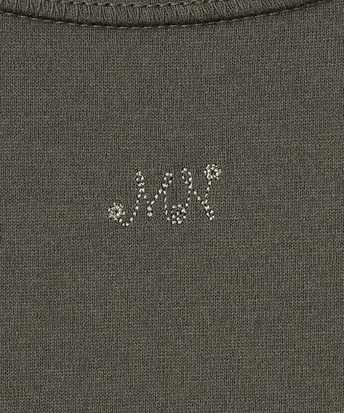 Mademoiselle NON NON / マドモアゼルノンノン Tシャツ | エアーコットン天竺 MN刺繍入りタンクトップ | 詳細9
